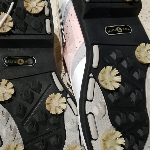 Top Flite premium golf shoes NWTS white/pink sz10 - Picture 2 of 6